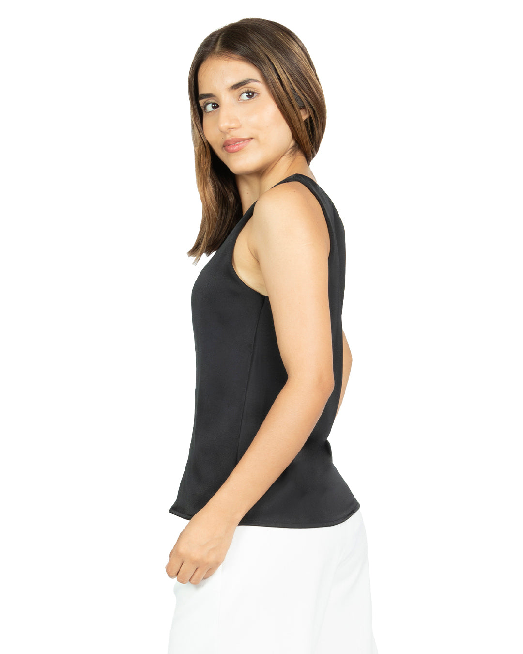 Blusa en Satín Karen Negro