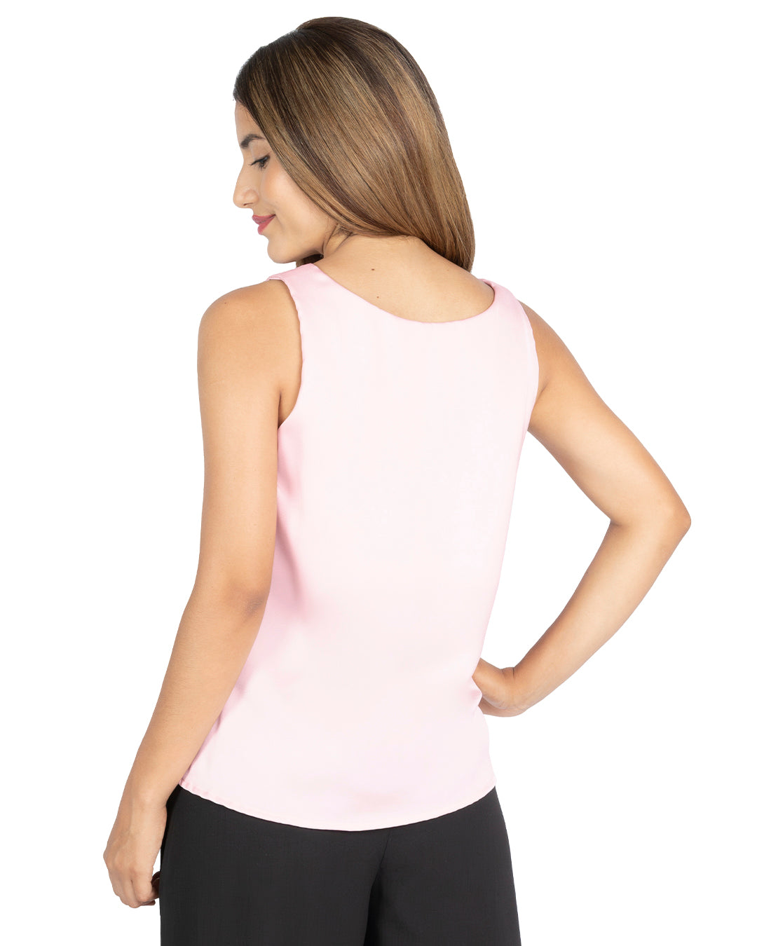 Blusa en Satín Karen Rosa