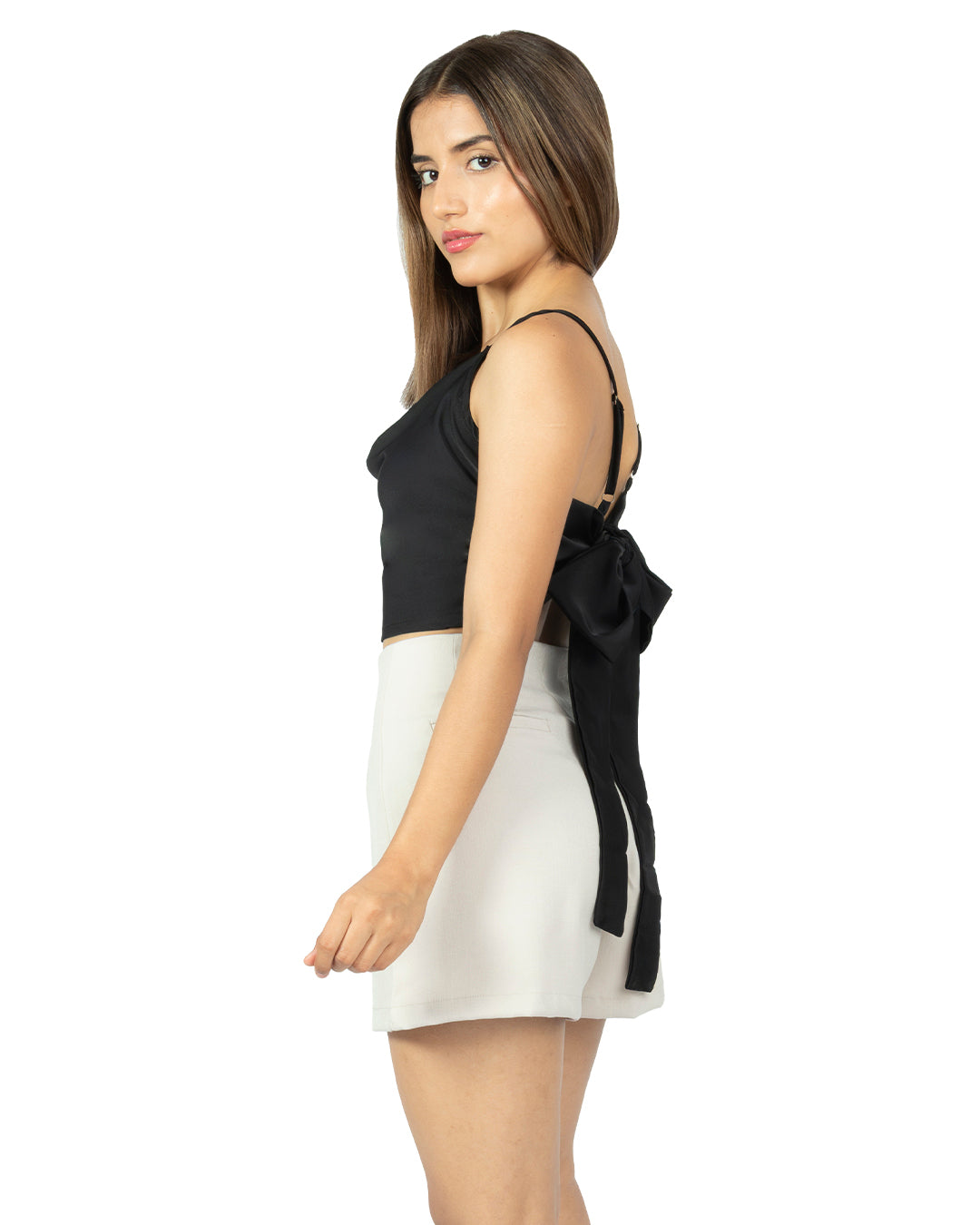 Blusa en Satín Karin Negro