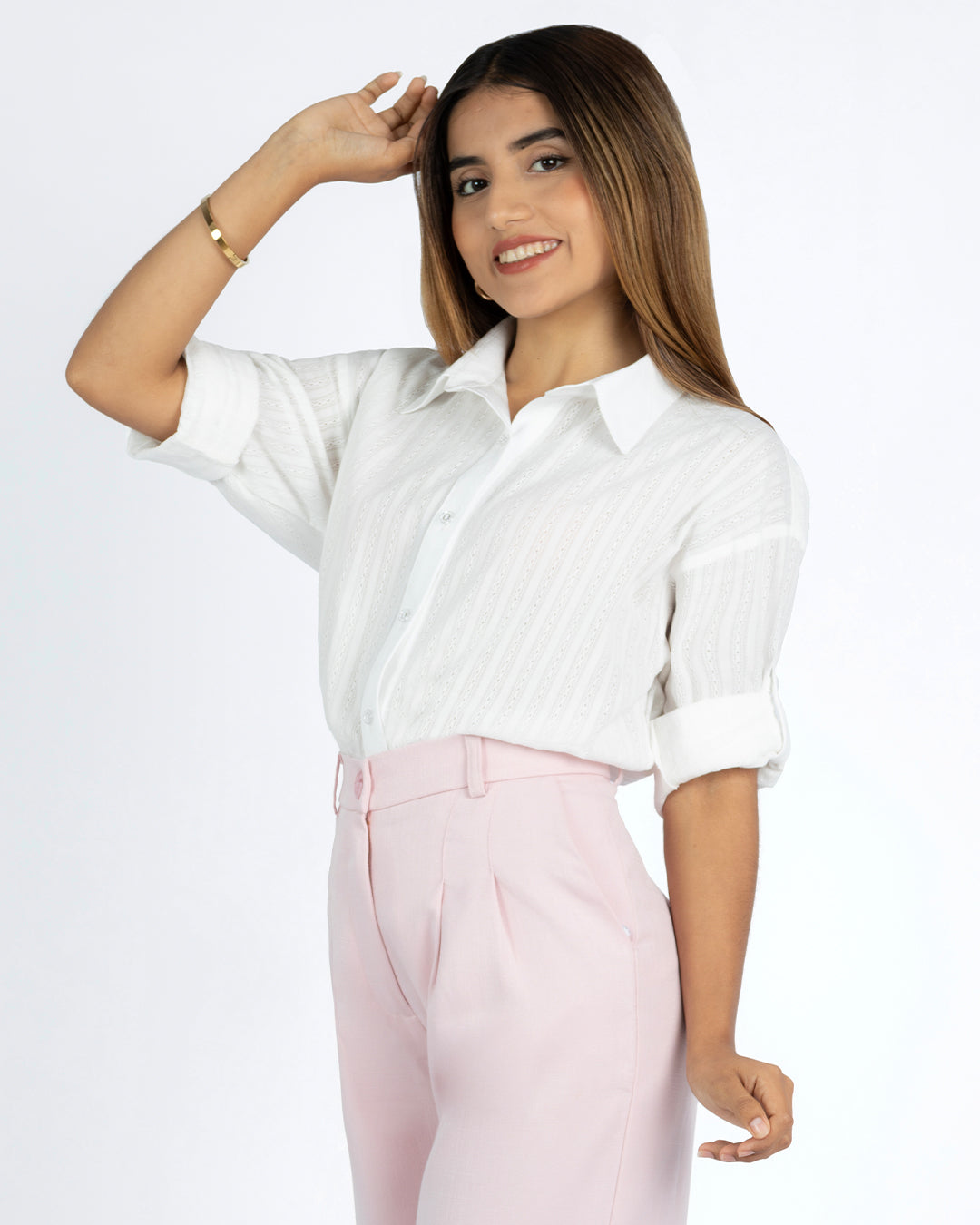 Camisa de Dobby Triana Blanco