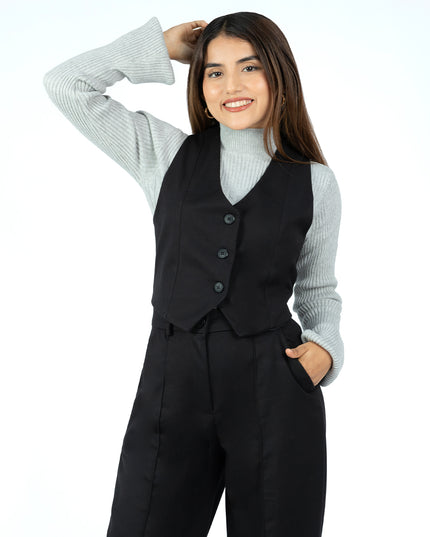 Chaleco en Sisley Abby Negro