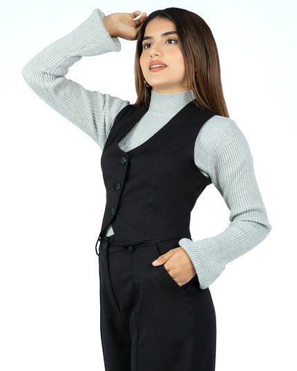 Chaleco en Sisley Abby Negro