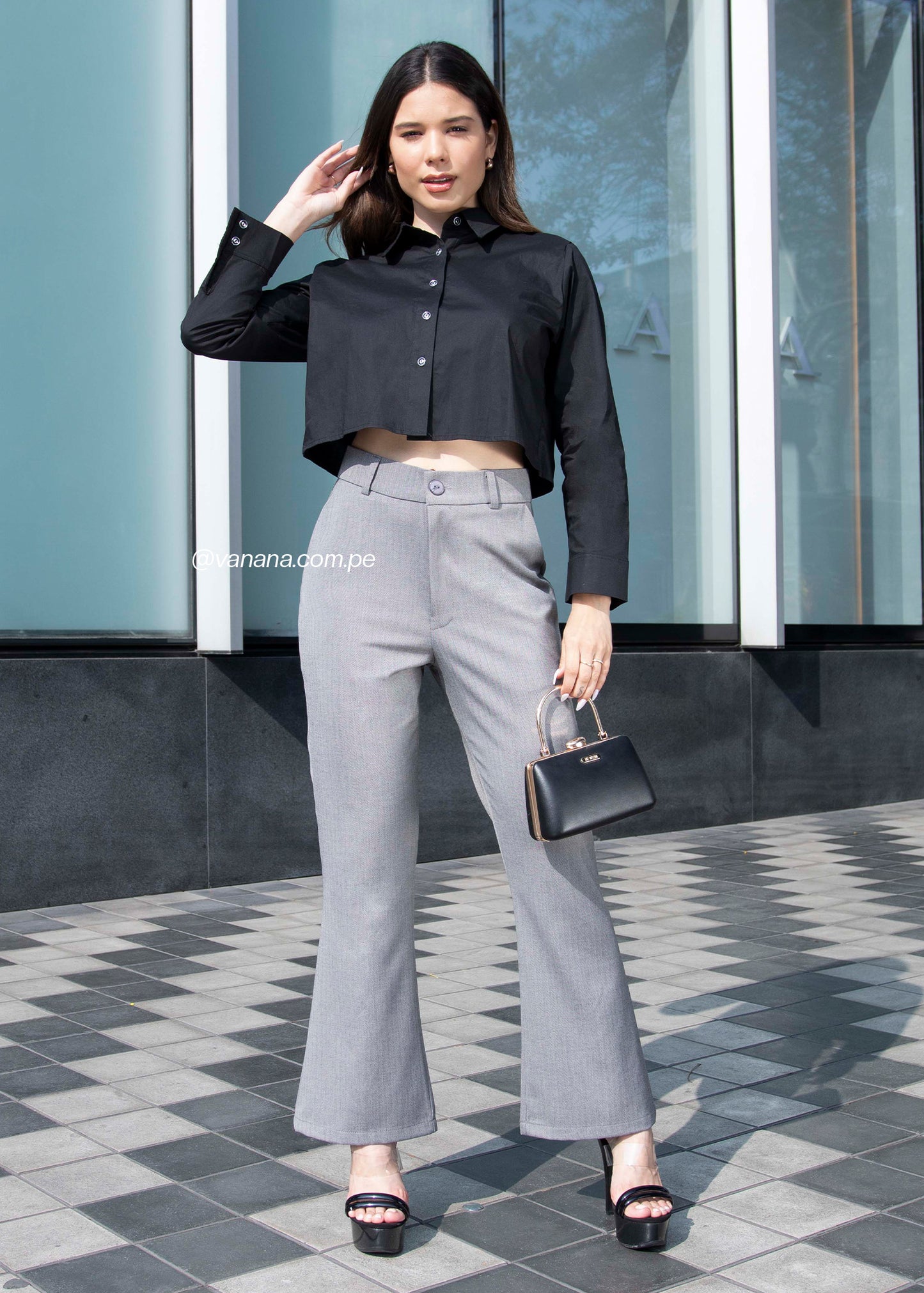 Pantalón Espiga Emilia Gris
