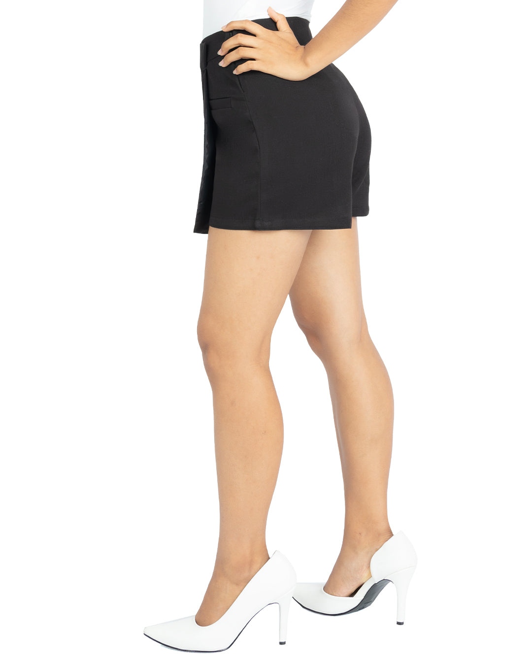 Falda Short de Lino Katia Negro