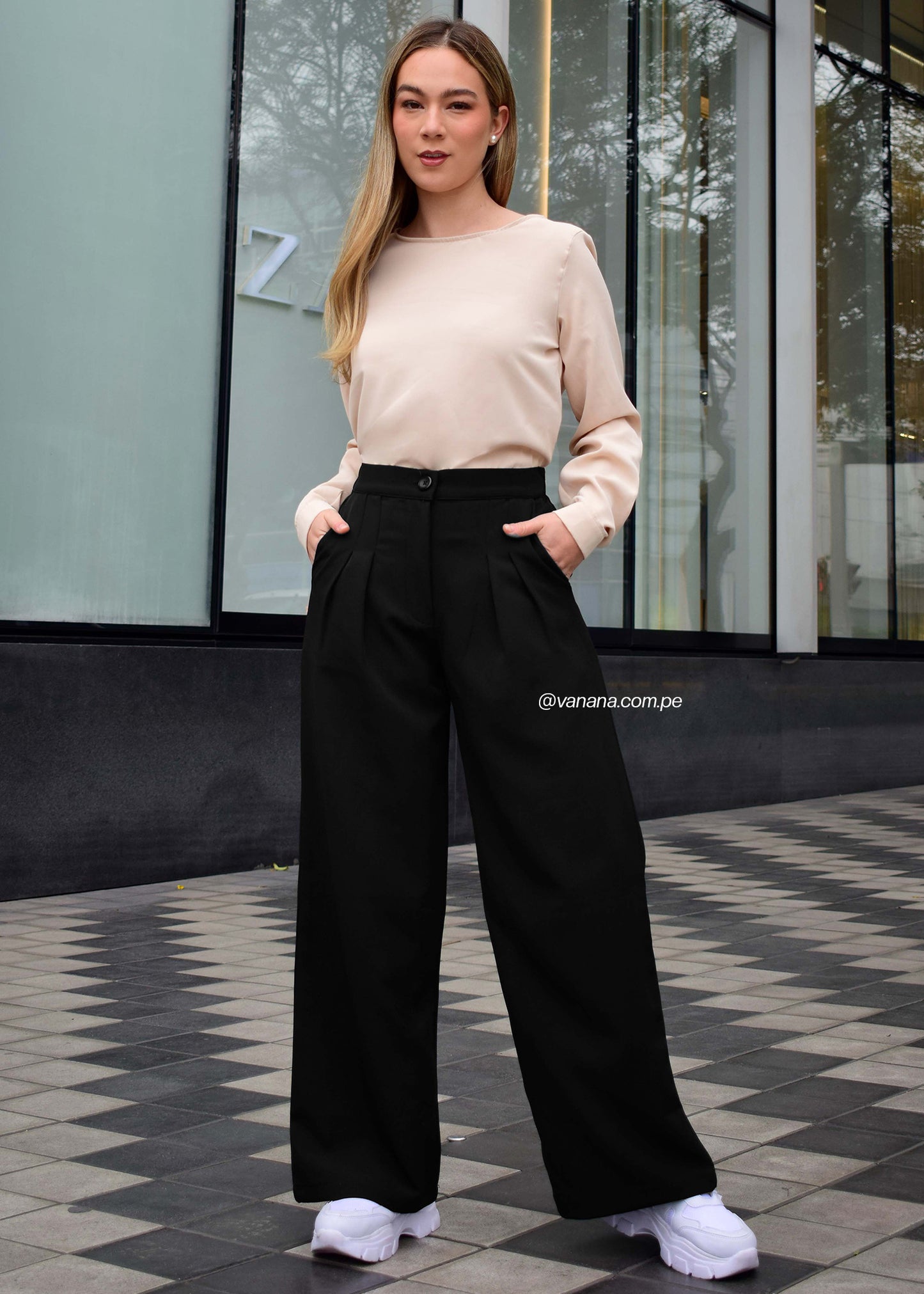 Pantalón Palazo en Catania Nayla Negro
