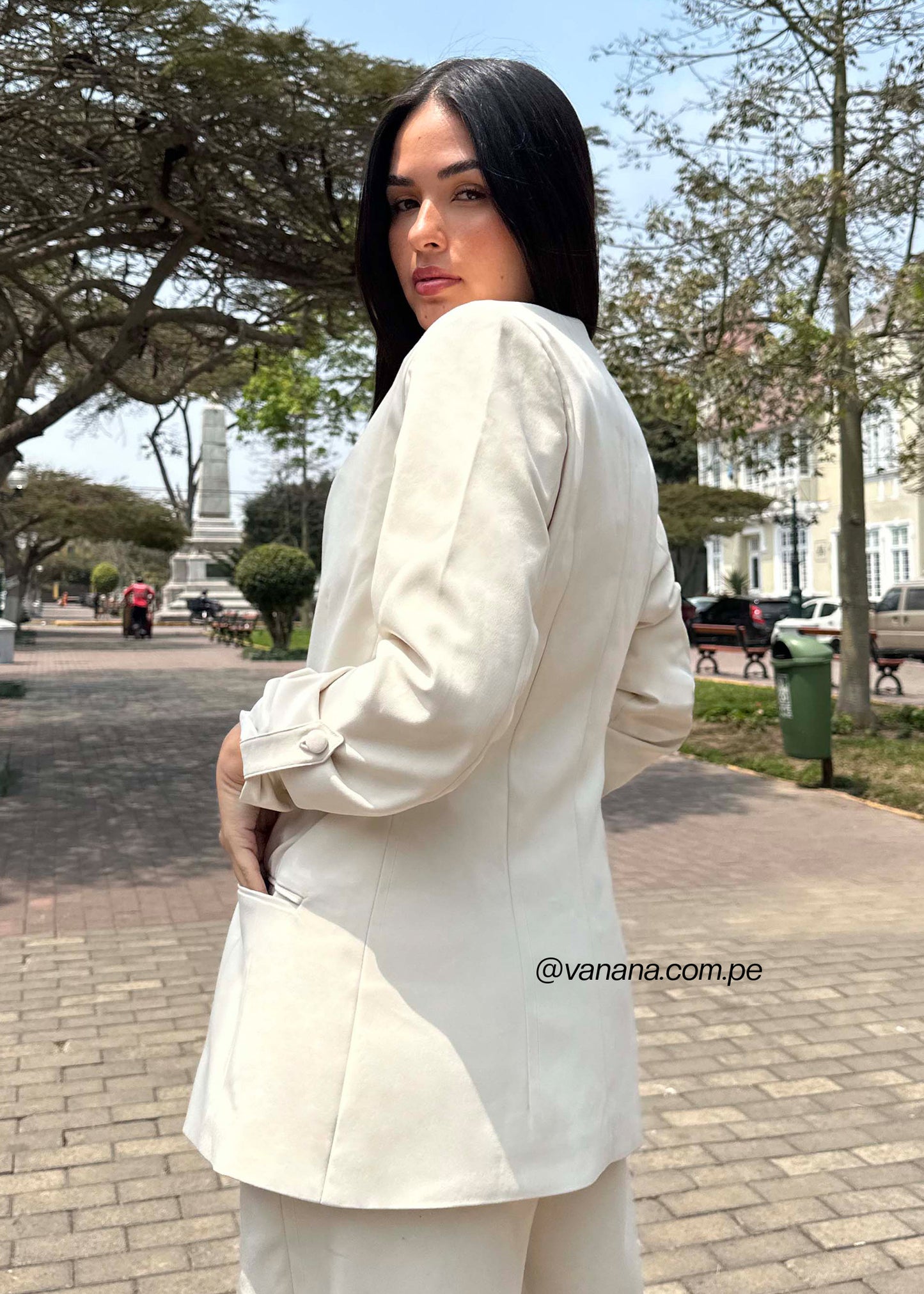 Blazer Mango Olivia Beige