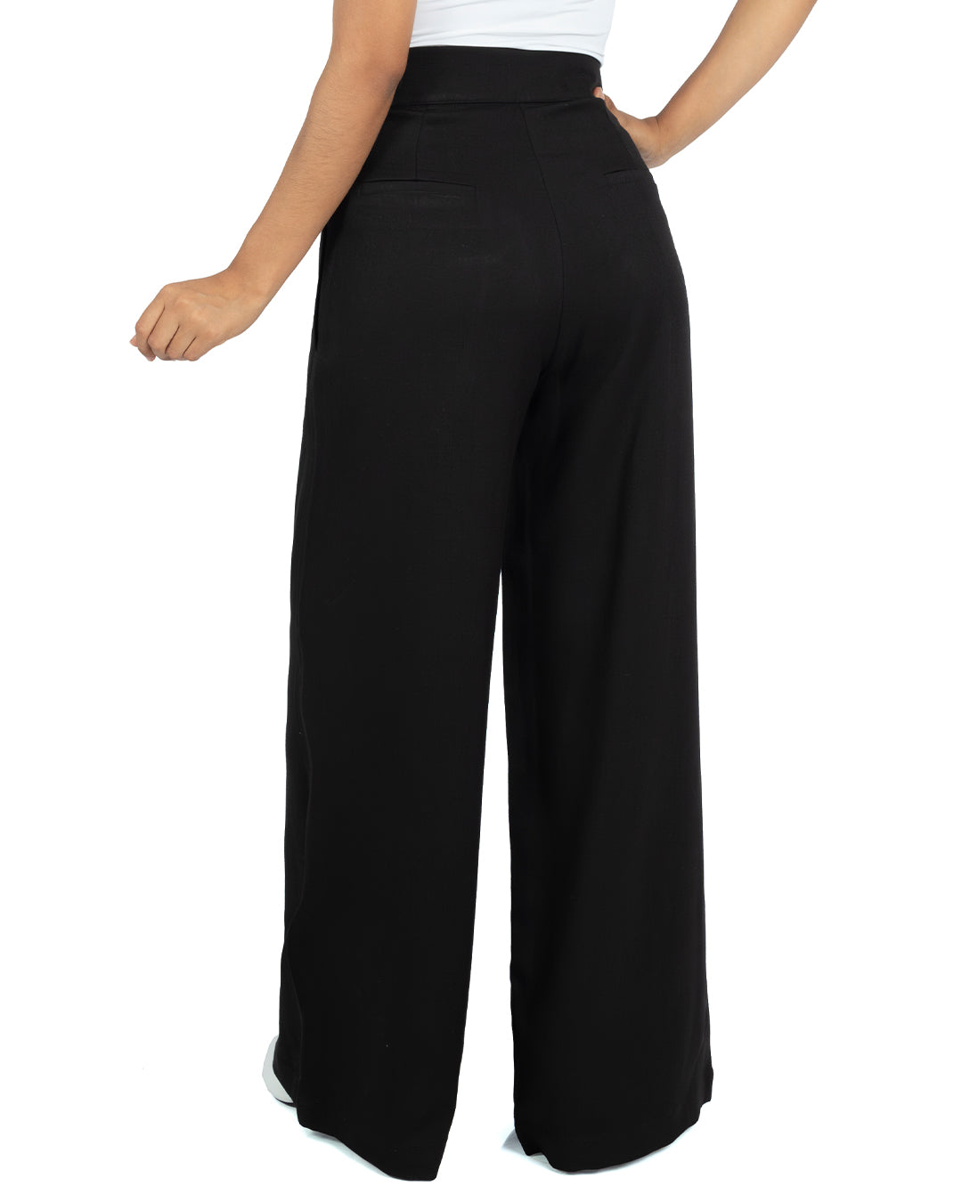 Pantalón en Lino Larisa Negro