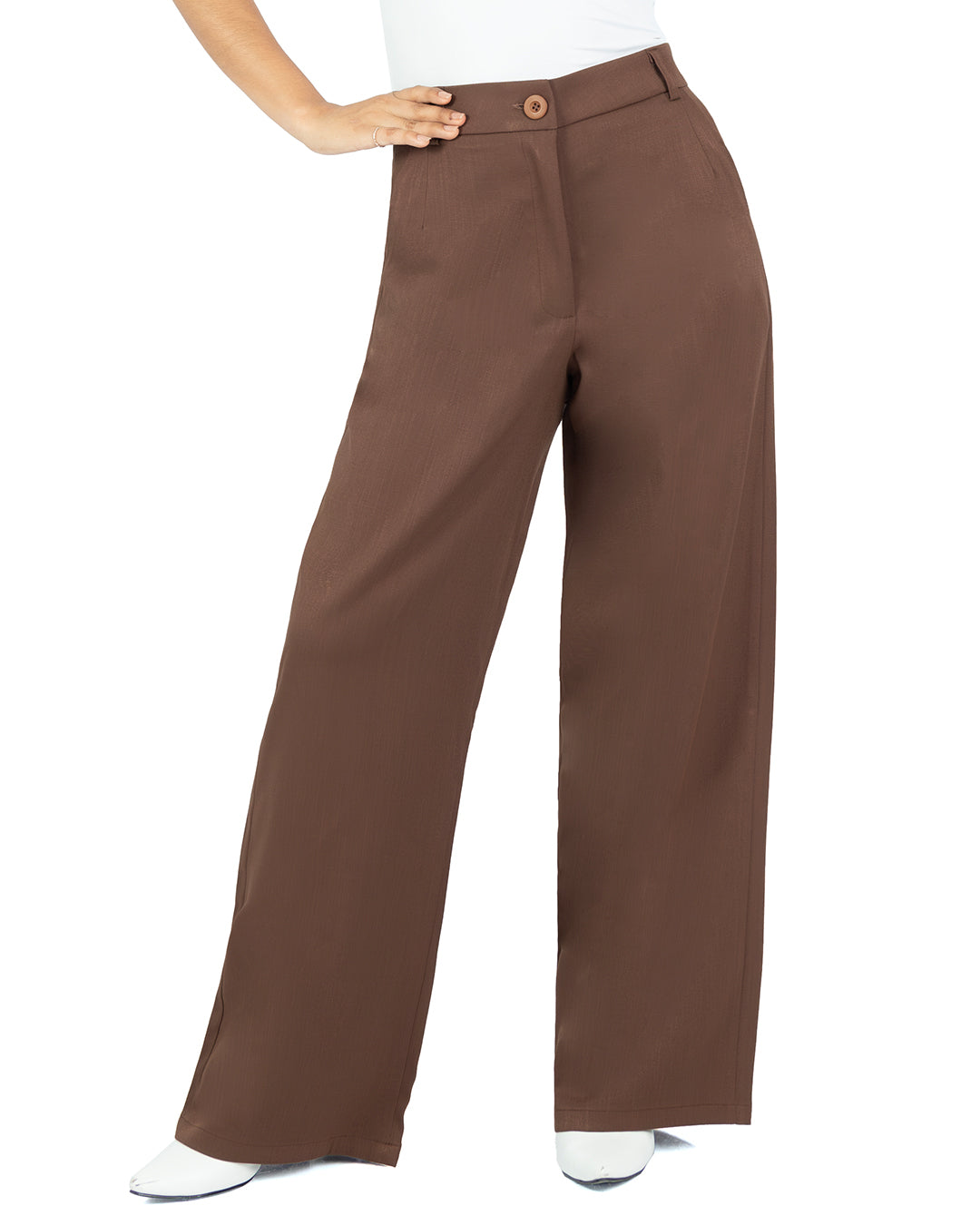 Pantalón en Lino Mia Marrón