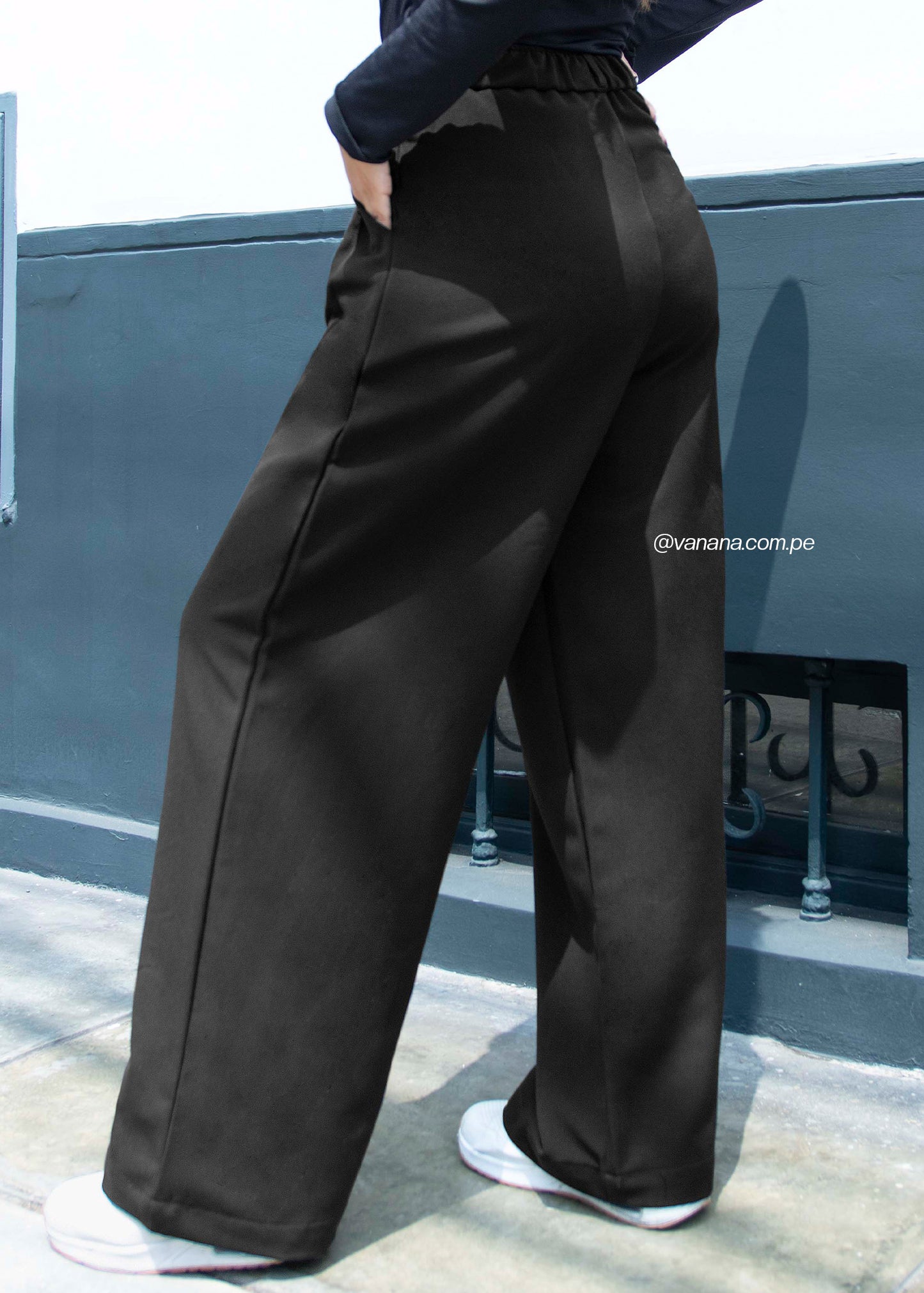 Pantalón Palazo en Mónaco Tania Negro