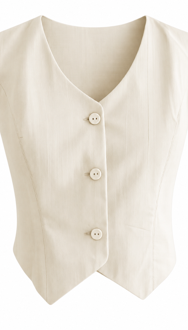 Chaleco Arena Crop en Cotton Slub