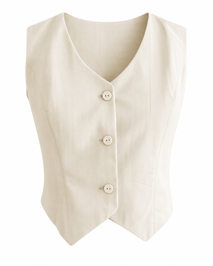 Chaleco Arena Crop en Cotton Slub