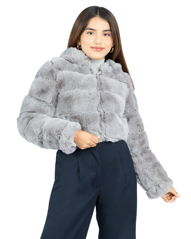 Casaca Crop  Peluche