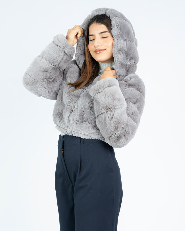 Casaca Crop  Peluche