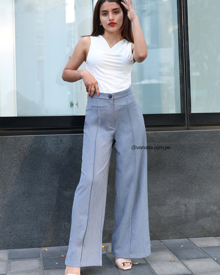 Pantalón Palazo Espiga Atenea Azul