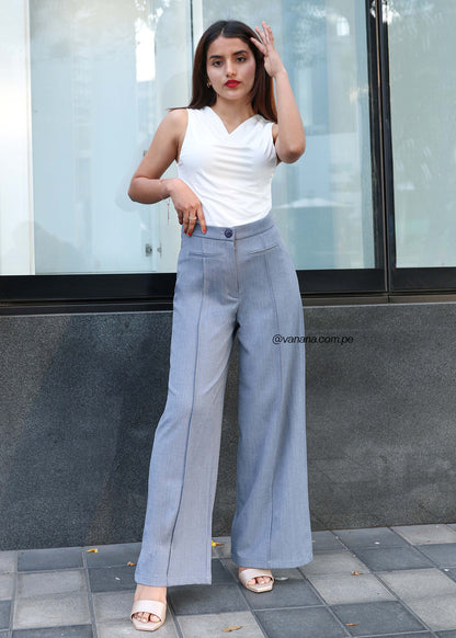 Pantalón Palazo Espiga Atenea Azul