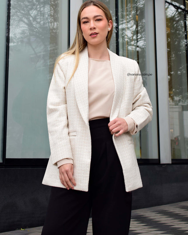 Blazer Corte Princesa Nina Beige