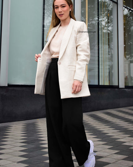 Blazer Corte Princesa Nina Beige
