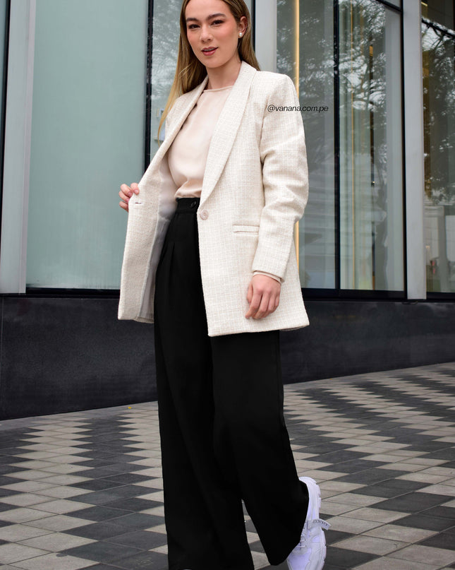 Blazer Corte Princesa Nina Beige