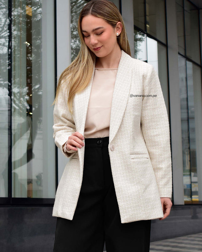 Blazer Corte Princesa Nina Beige