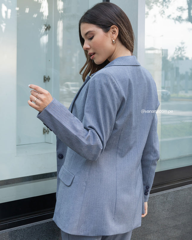 Blazer Corte Princesa Maria Azul