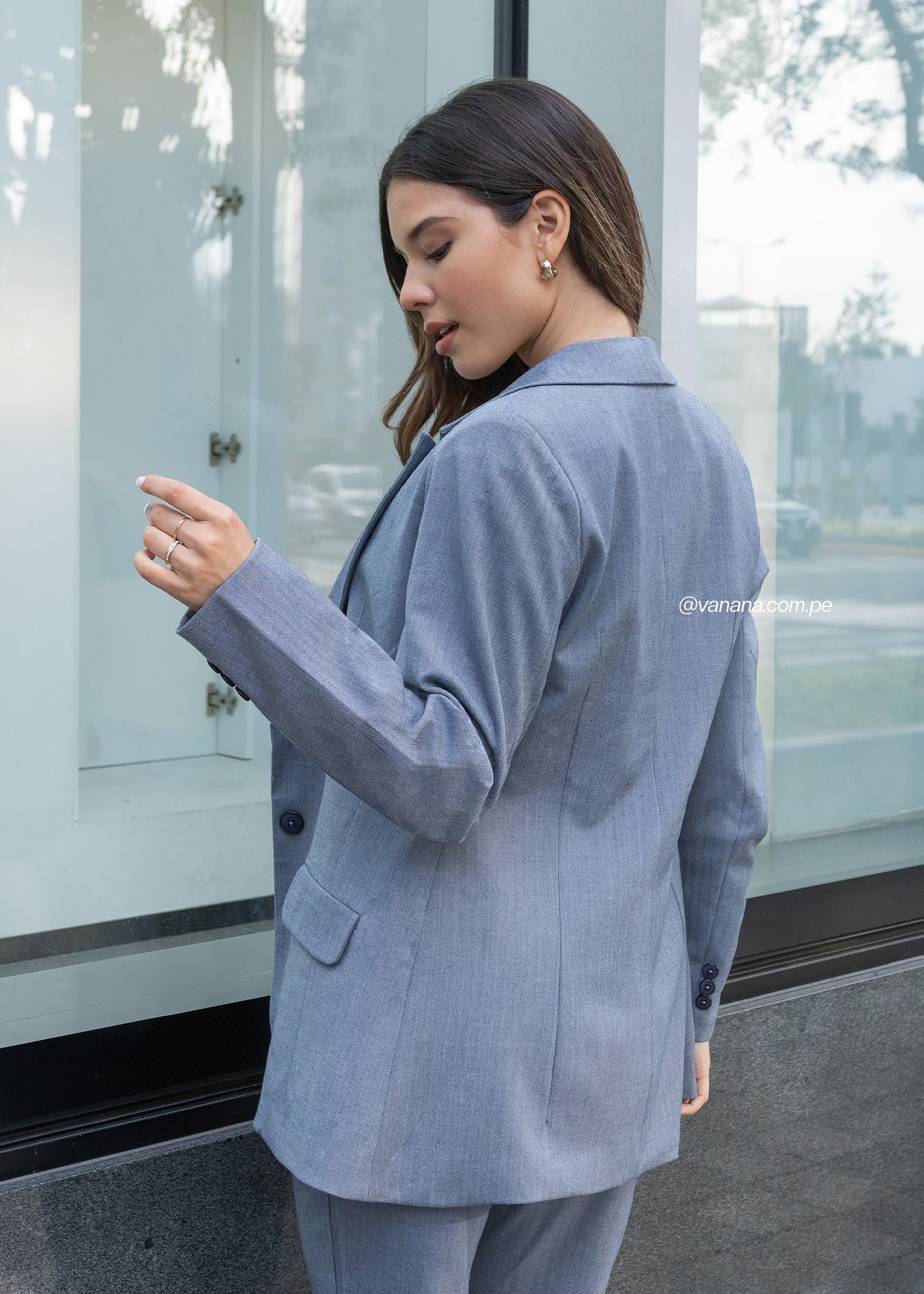 Blazer Corte Princesa Maria Azul