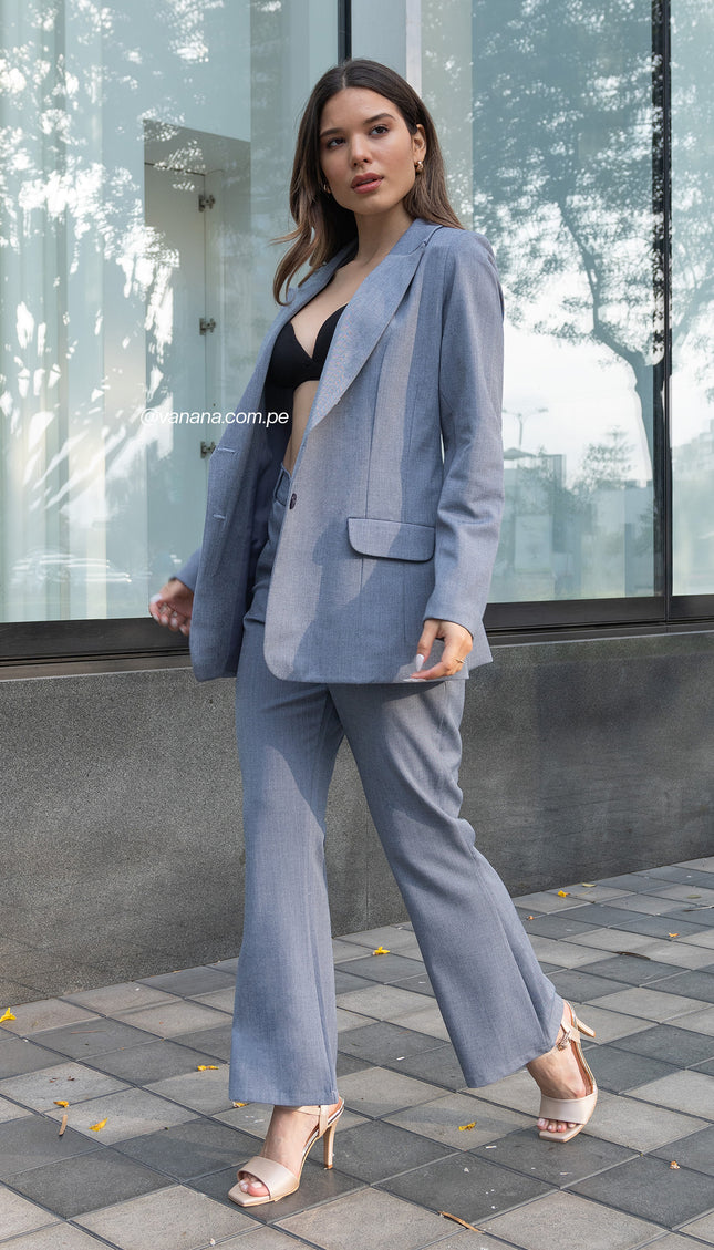 Blazer Corte Princesa Maria Azul