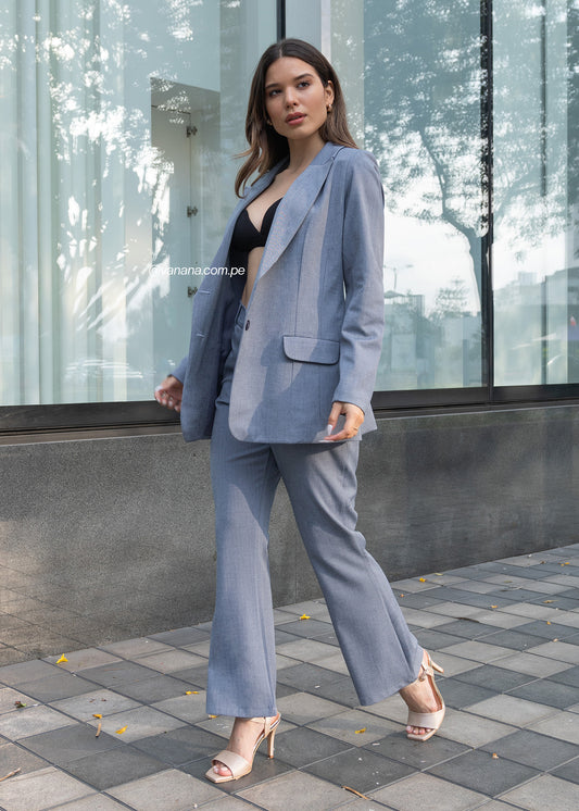 Blazer Corte Princesa Maria Azul