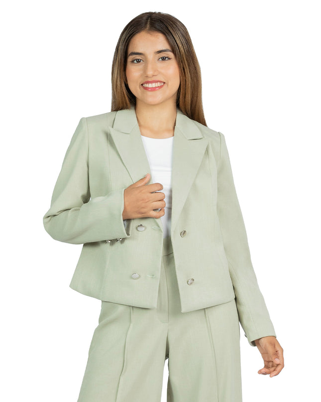 Blazer en Lino Amira Verde