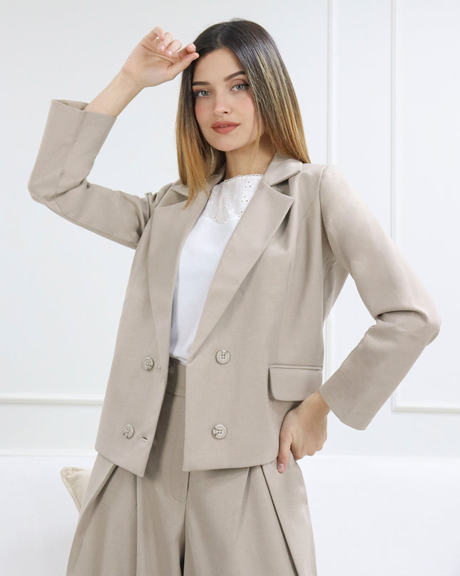 Blazer en Sisley Brisa Beige Oscuro