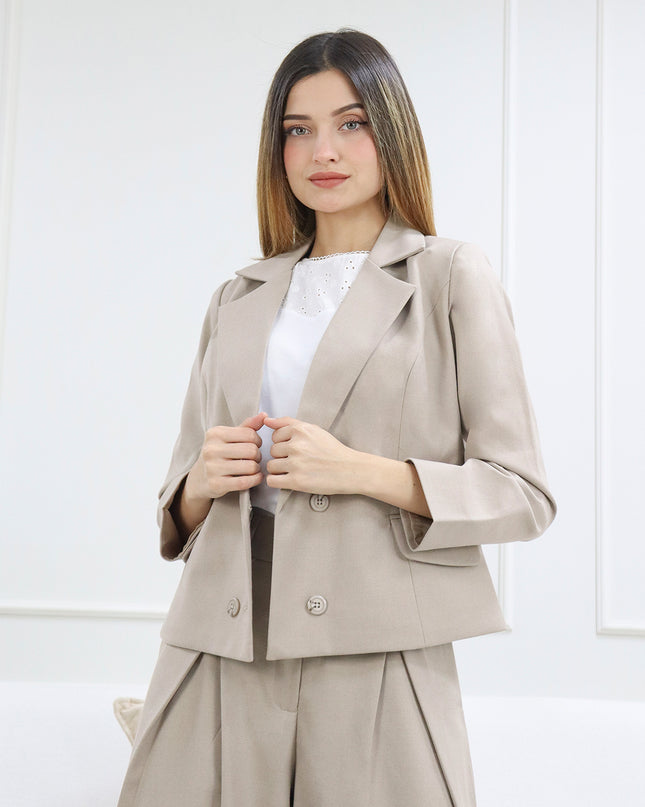 Blazer en Sisley Brisa Beige Oscuro