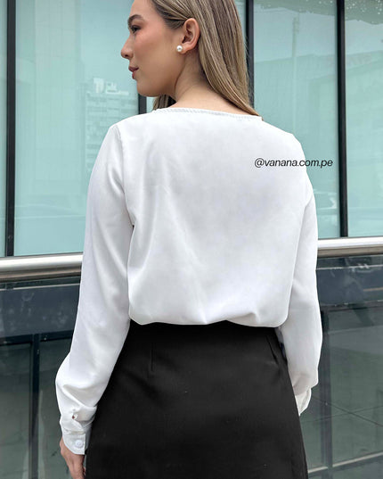 Blusa Seda Italiana Perla