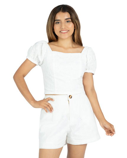 Corset de Brodery Paula Espiga Blanco