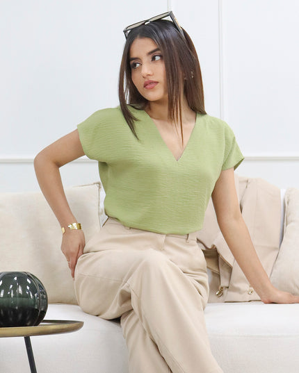 Blusa Manga Corta Karla Olivo