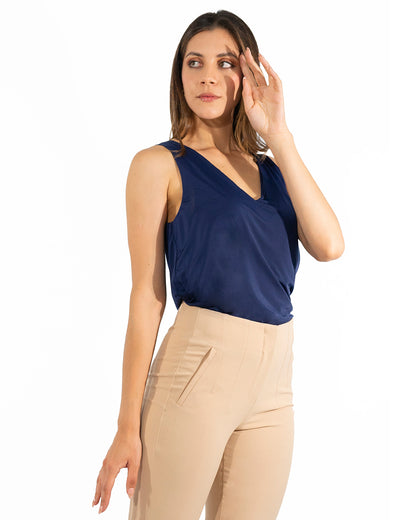 Blusa en Venecia Karen Azul