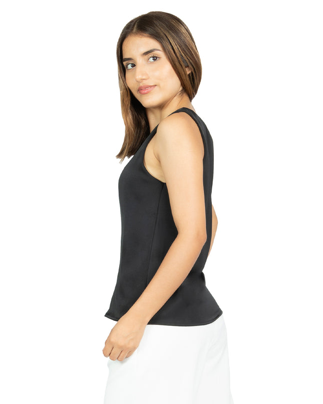 Blusa en Satín Karen Negro