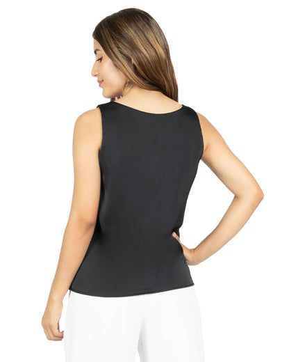 Blusa en Satín Karen Negro