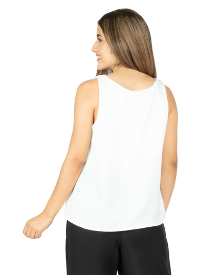 Blusa en Satín Karen Blanco
