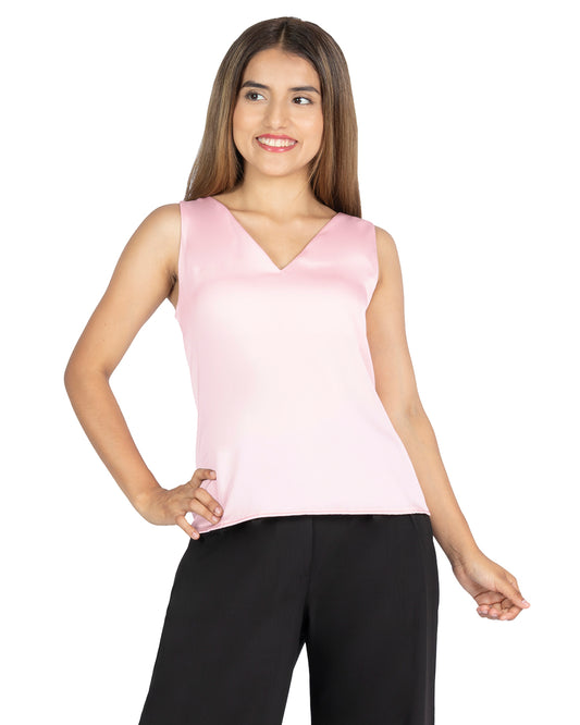 Blusa en Satín Karen Rosa