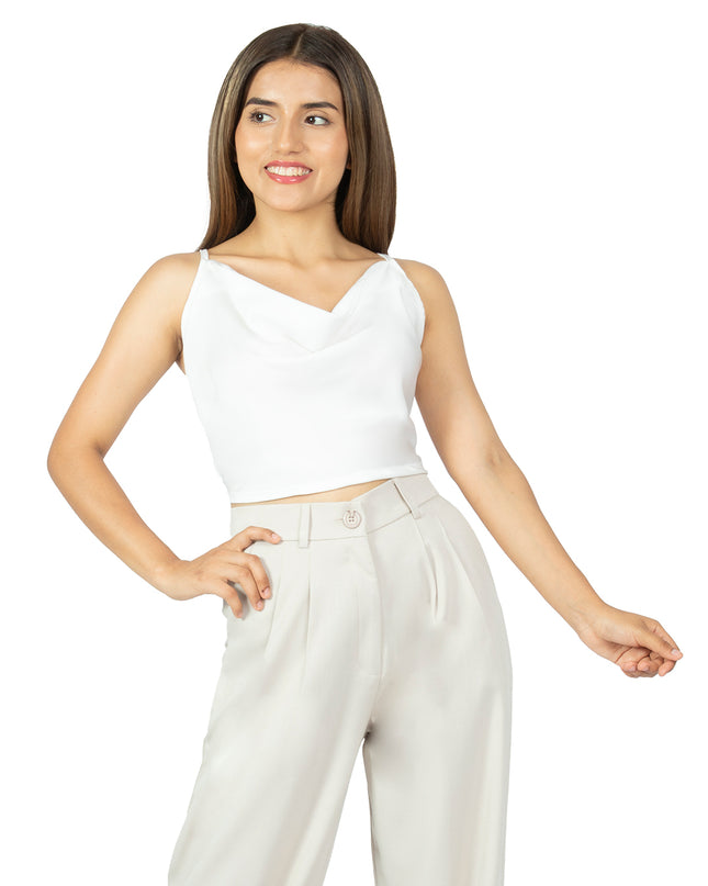 Blusa en Satín Karin Blanco