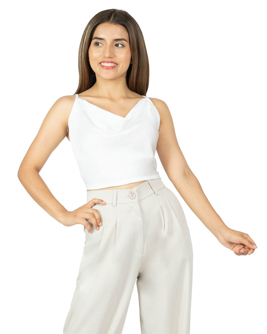 Blusa en Satín Karin Blanco