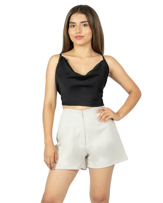 Blusa en Satín Karin Negro