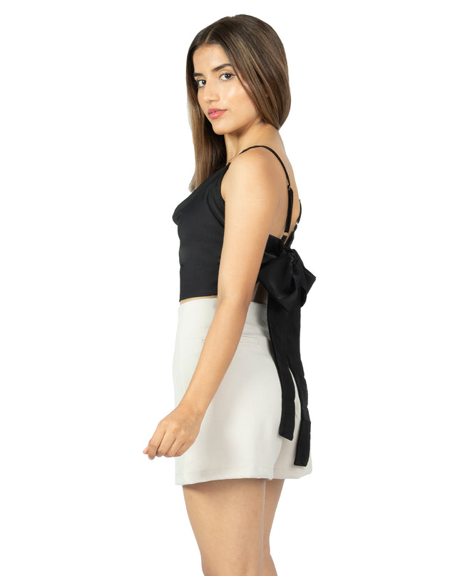 Blusa en Satín Karin Negro