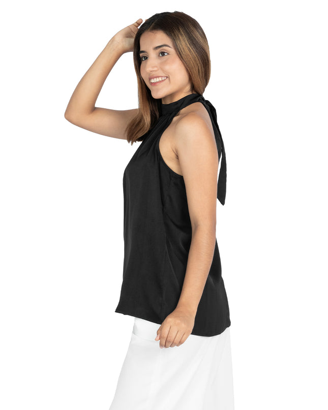 Blusa en Satín Katia Negro