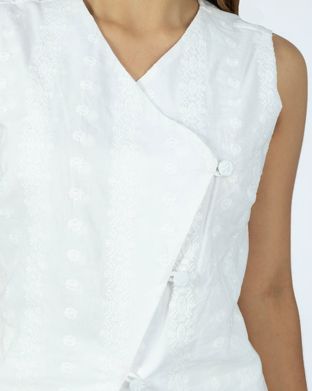 Blusa en Cotton Espiga Lady Blanco