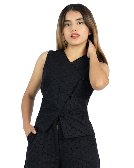 Blusa en Cotton Ovalo Lady Negro