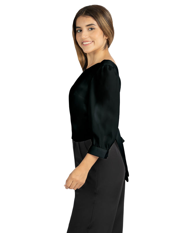 Blusa en Satín Miriam Negro