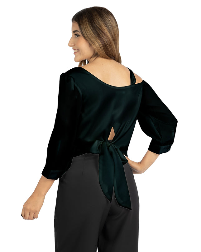 Blusa en Satín Miriam Negro