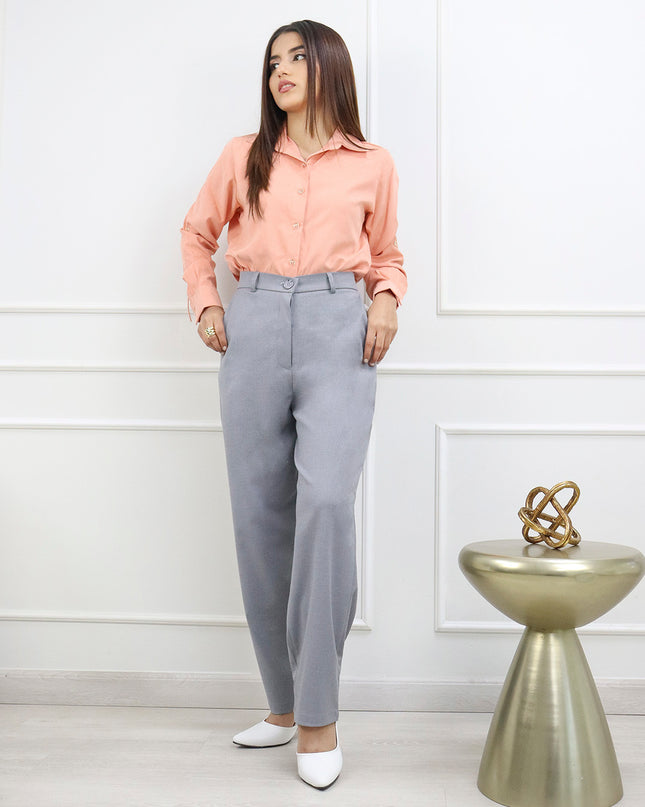 Blusa Manga Larga Oversize Abril Coral