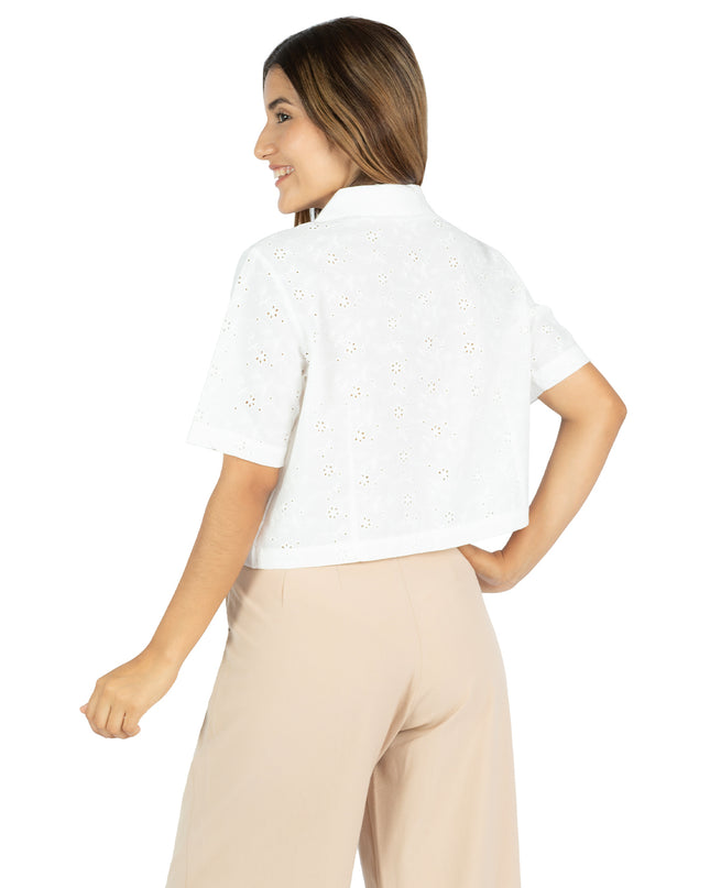 Camisa de Brodery Paula Blanco
