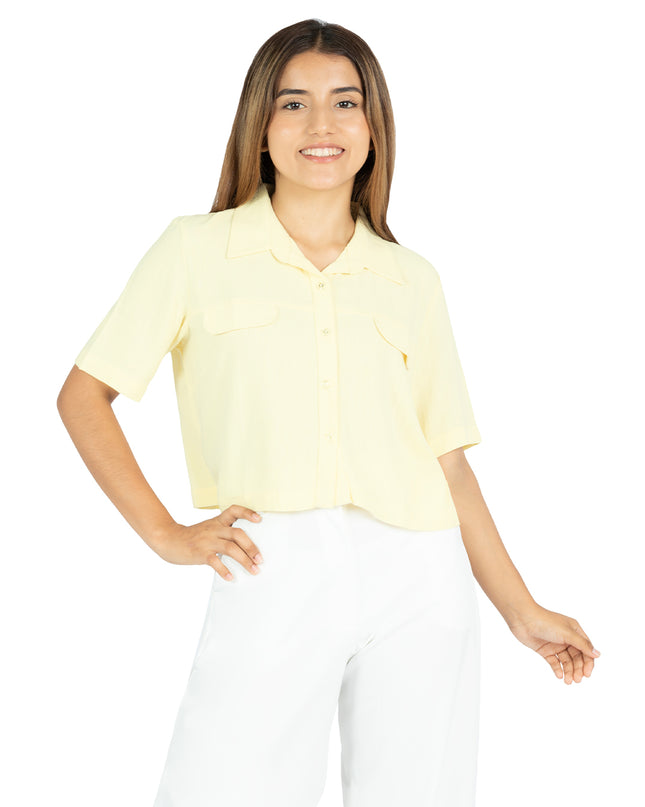 Camisa de Lino Paula Amarillo